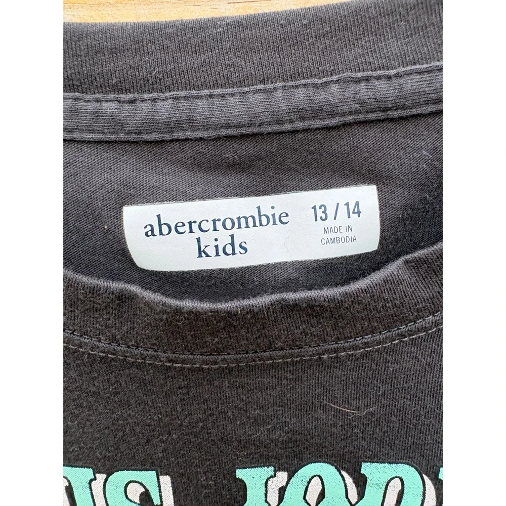 Abercrombie Kids Janis Joplin In Concert Graphic Tee Black Size 13/14  Music